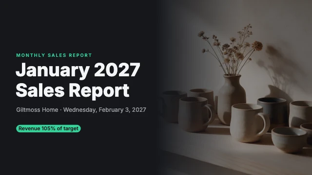 Sales report presentation template