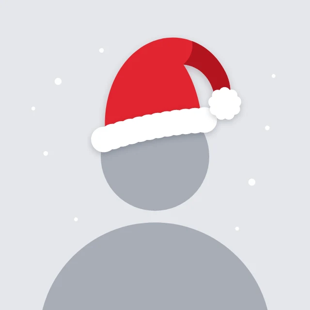 Santa hat default profile picture template