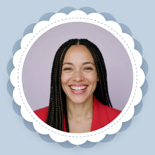 Scalloped frame profile picture template