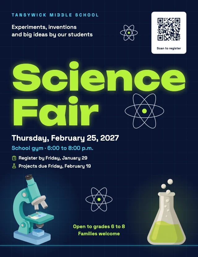 Science fair flyer template