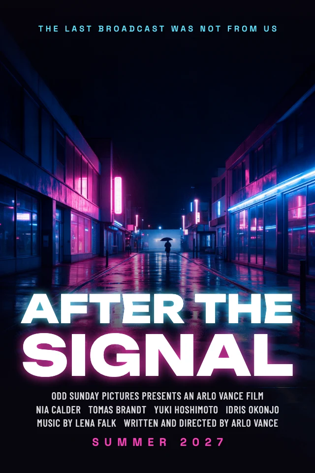 Sci-fi movie poster template