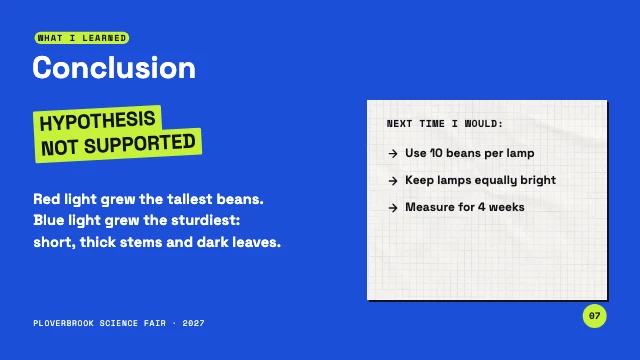Science fair project presentation template, page 7 of 8