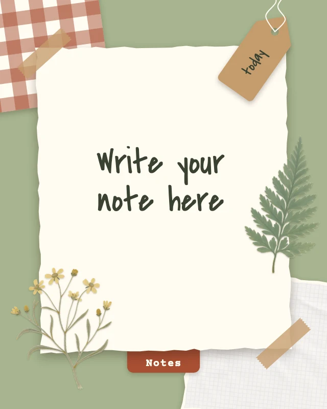 Scrapbook notes frame template