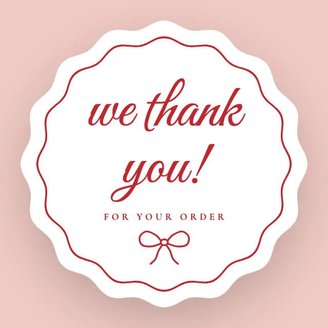 Script thank-you seal sticker template