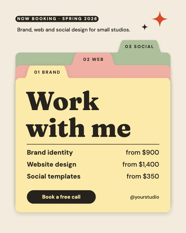 Services and prices post template