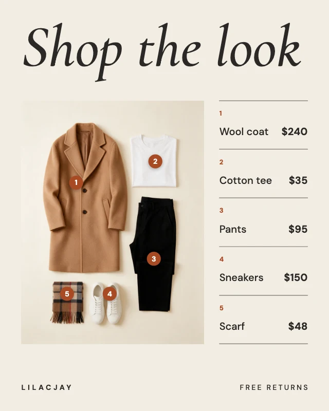 Shop the look price post template