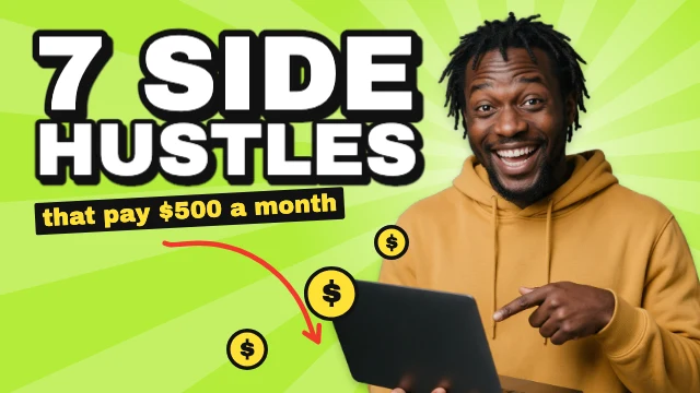 Side hustle ideas YouTube thumbnail template