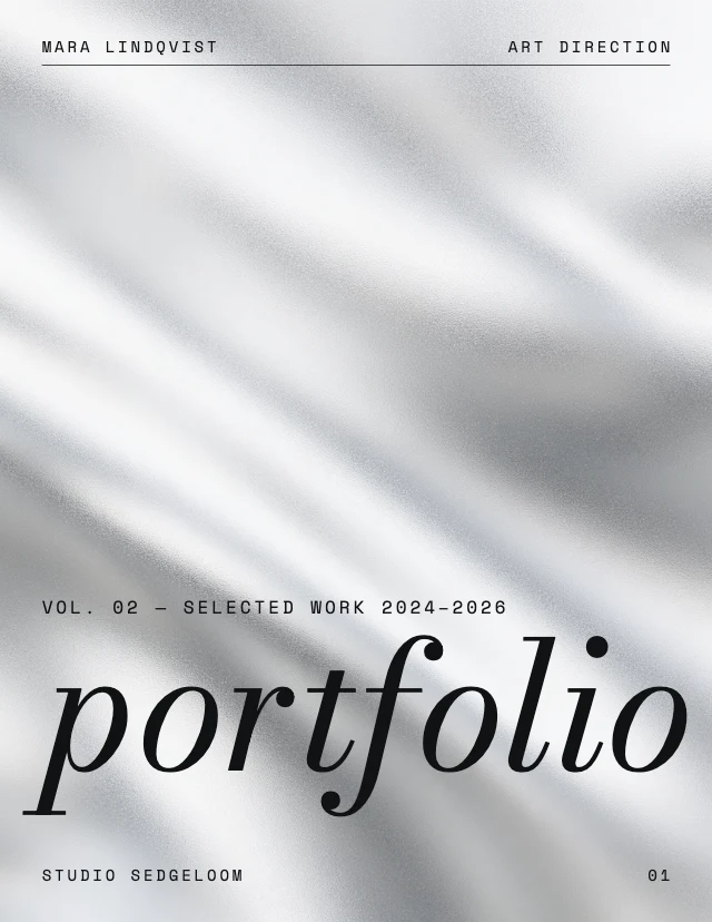 Silver gradient portfolio cover template