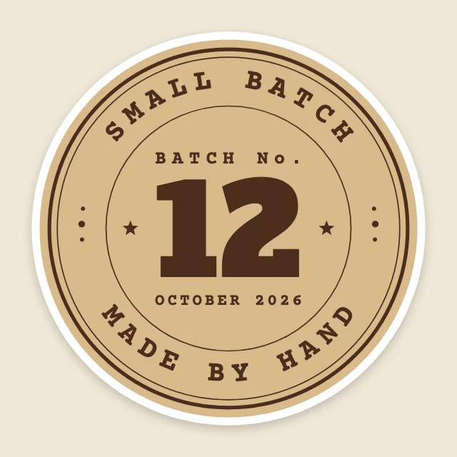 Small batch sticker template