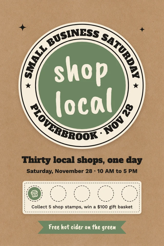 Small Business Saturday event poster template
