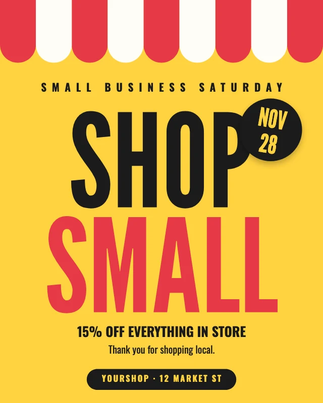 Small Business Saturday post template