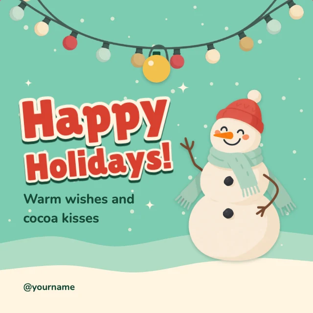 Happy holidays Instagram post template