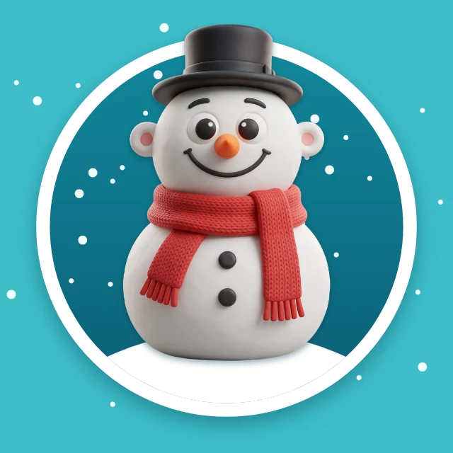 Snowman profile picture template
