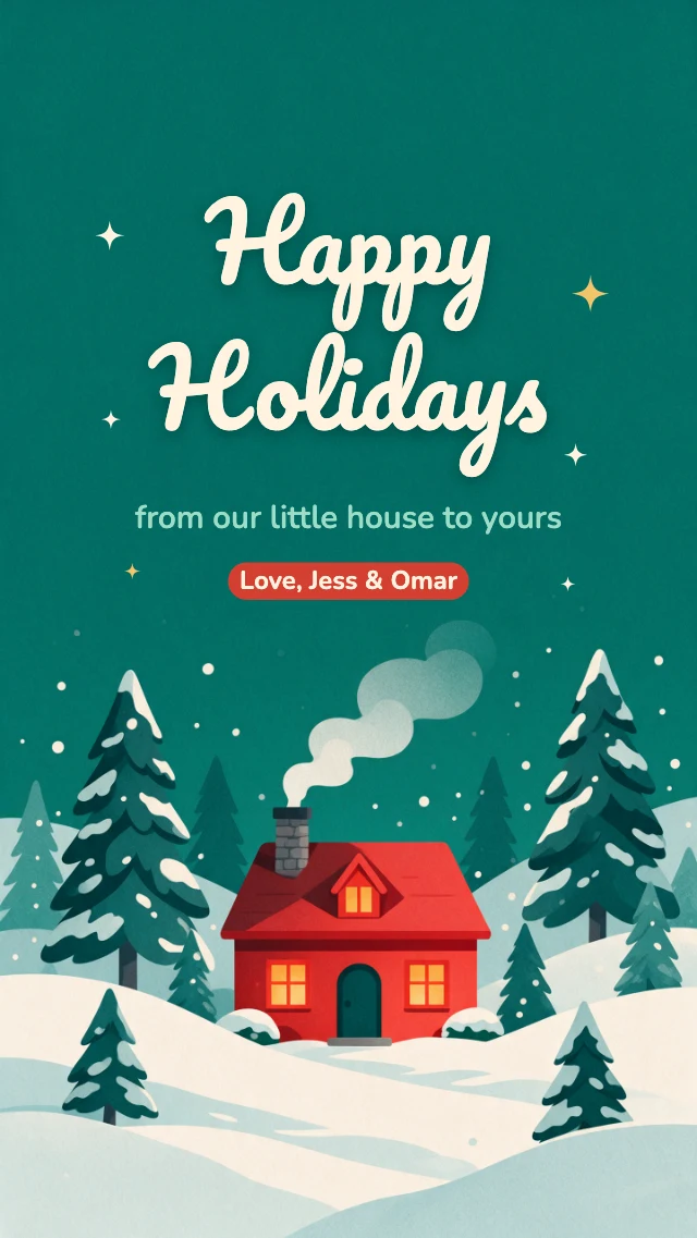 Happy holidays Instagram story template