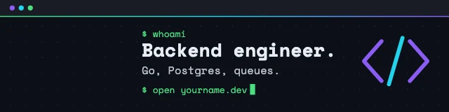 Software engineer LinkedIn banner template