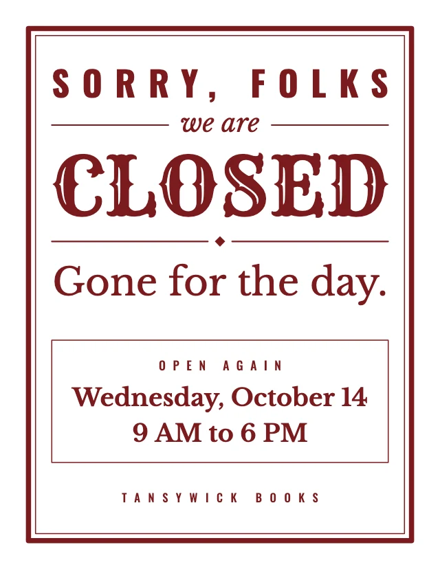 Sorry we’re closed sign template