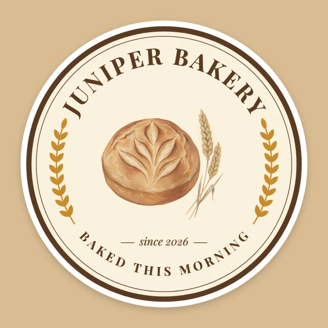 Bakery badge sticker template