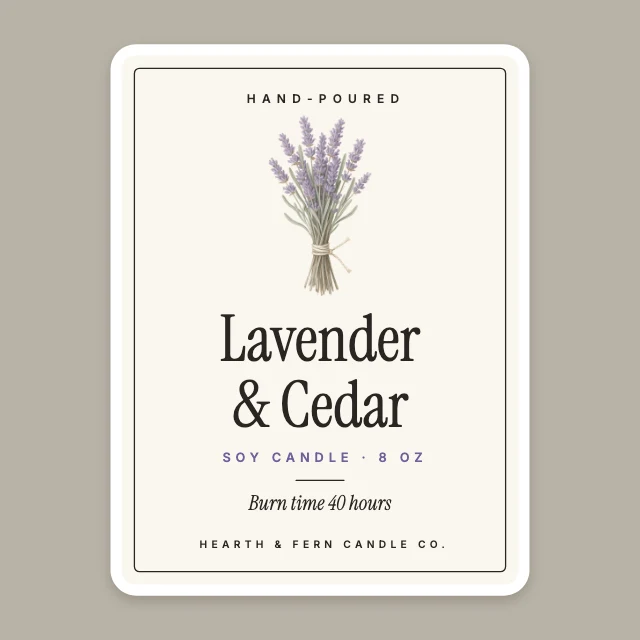 Candle jar label template