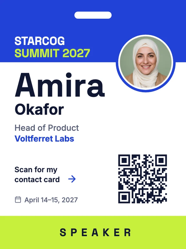 Conference name badge template