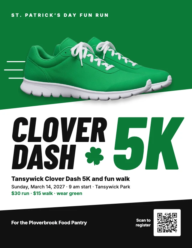 St. Patrick's Day 5K flyer template