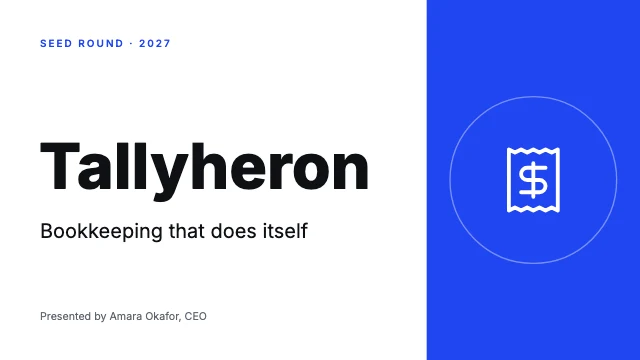Startup pitch deck template