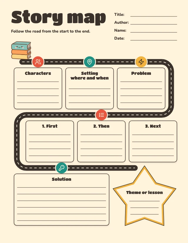 Story map graphic organizer template