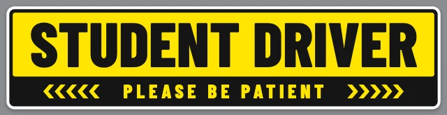 Student driver bumper sticker template