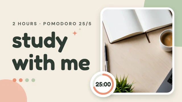 Study with me YouTube thumbnail template