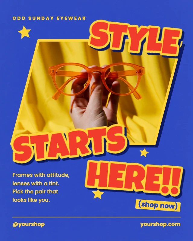 Style starts here eyewear post template