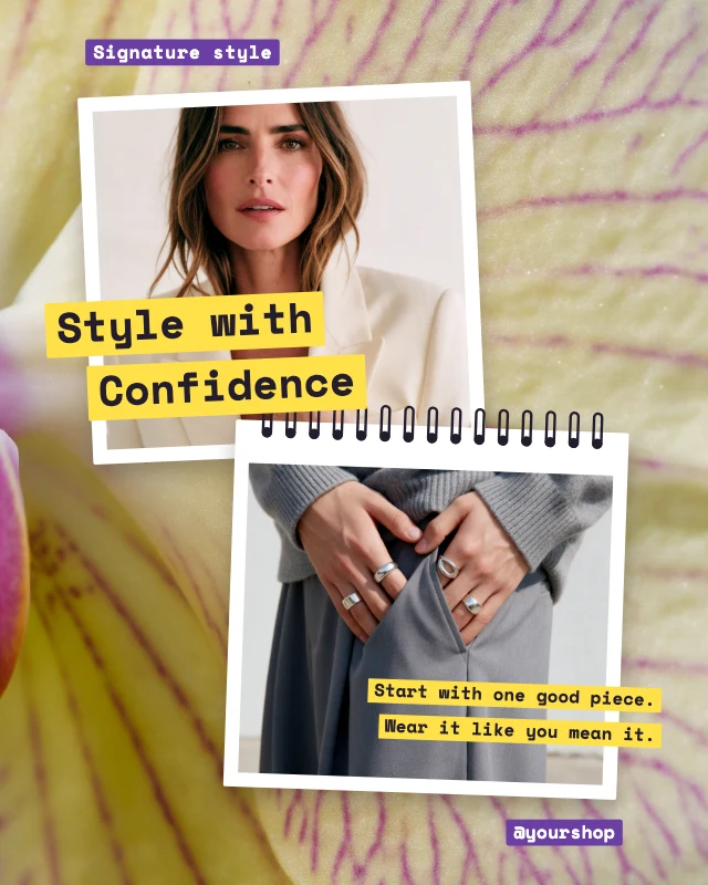 Style with confidence notebook post template