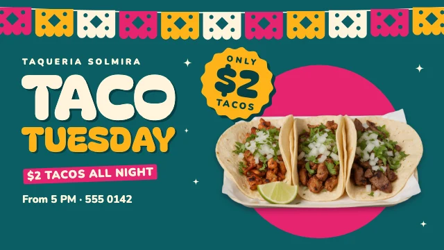 Taco Tuesday X ad template