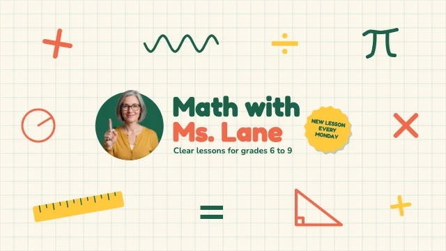 Teacher YouTube banner template