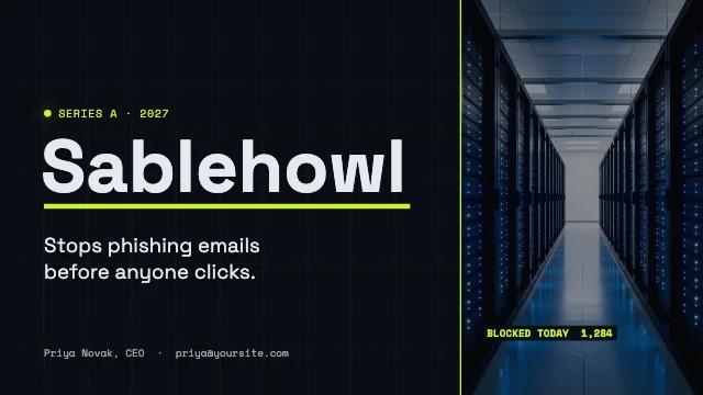 Tech startup pitch deck template