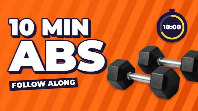 10-minute abs YouTube thumbnail template