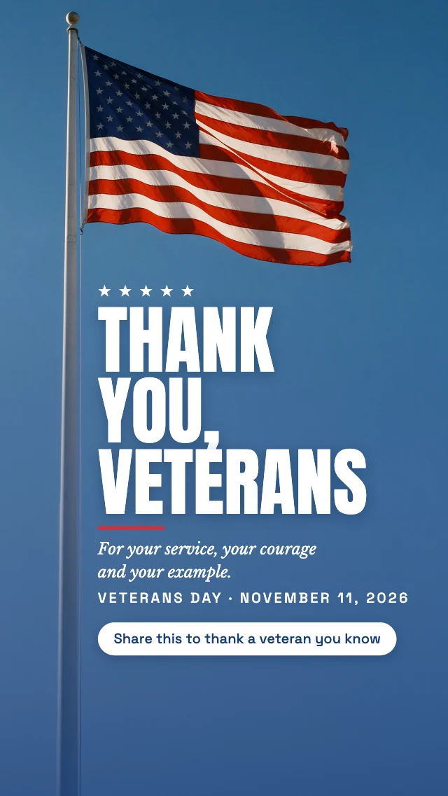 Thank you veterans story template