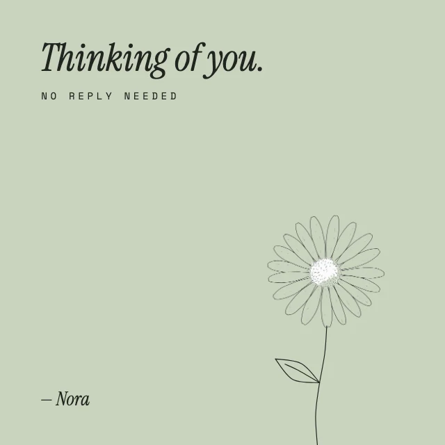 Thinking of you flower post template
