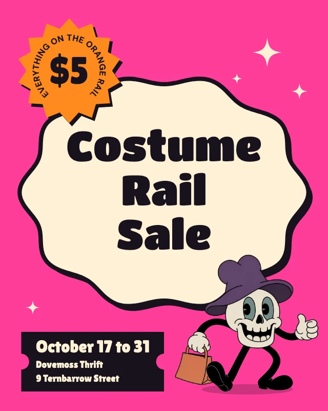 Thrift costume sale post template
