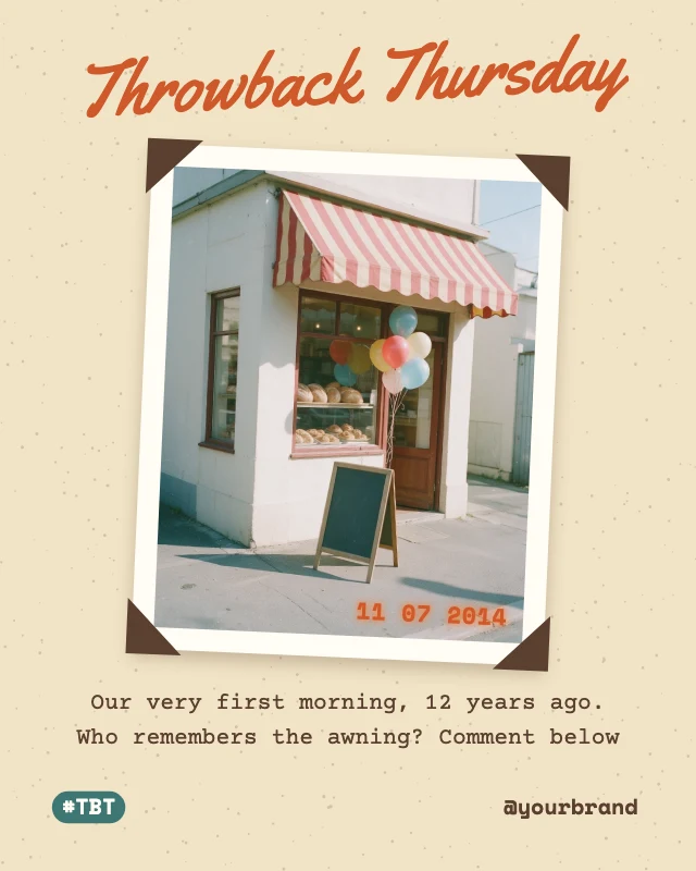 Throwback Thursday photo post template