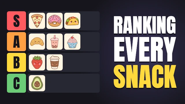 Tier list YouTube thumbnail template