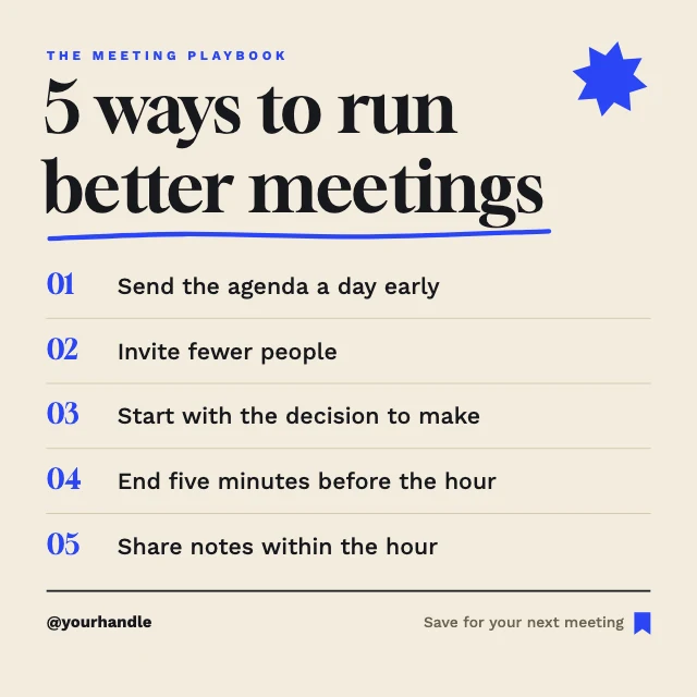 Tips list LinkedIn post template