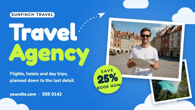 Travel agency ad template