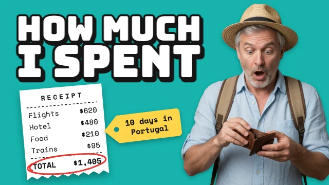 Travel cost breakdown YouTube thumbnail template