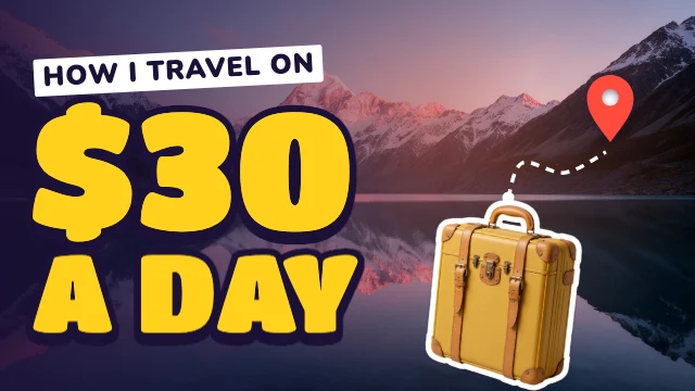 Travel on a budget YouTube thumbnail template