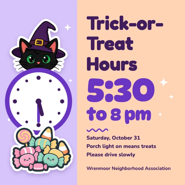 Trick or treat hours post template