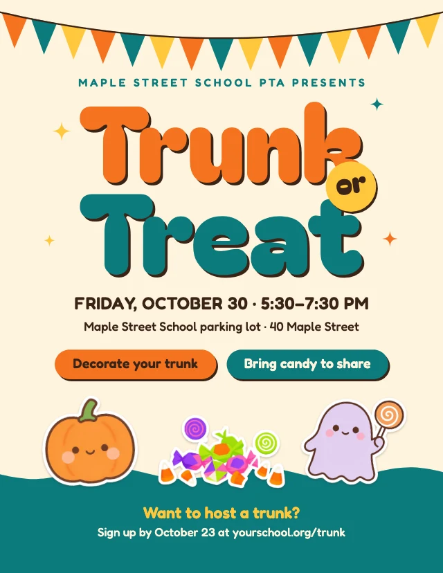 Trunk or treat flyer template