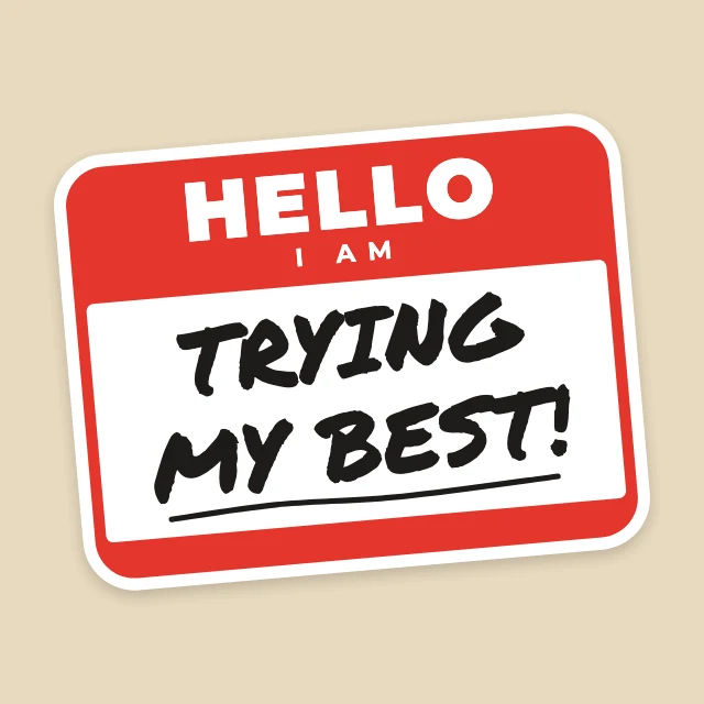 Hello name badge sticker template