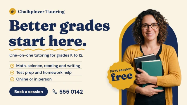 Tutoring services X ad template