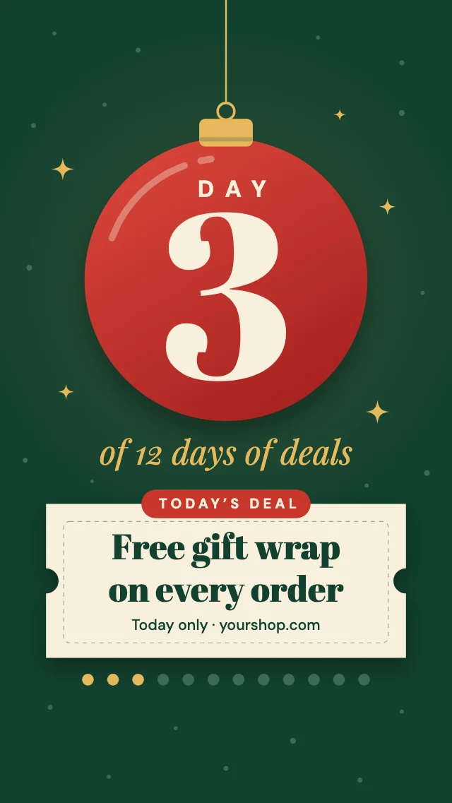 12 days of deals story template