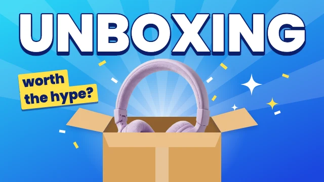 Unboxing YouTube thumbnail template