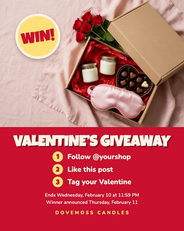 Valentine’s giveaway post template